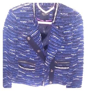 Juicy Couture Navy Blue tweed jacket blazer